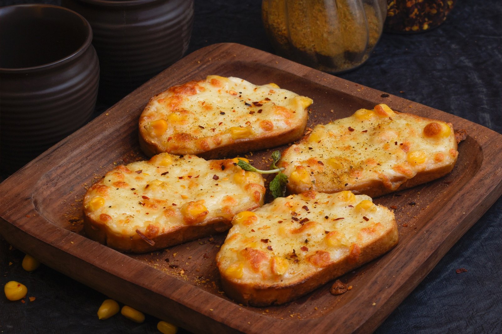 Sweet Corn Garlic Bread